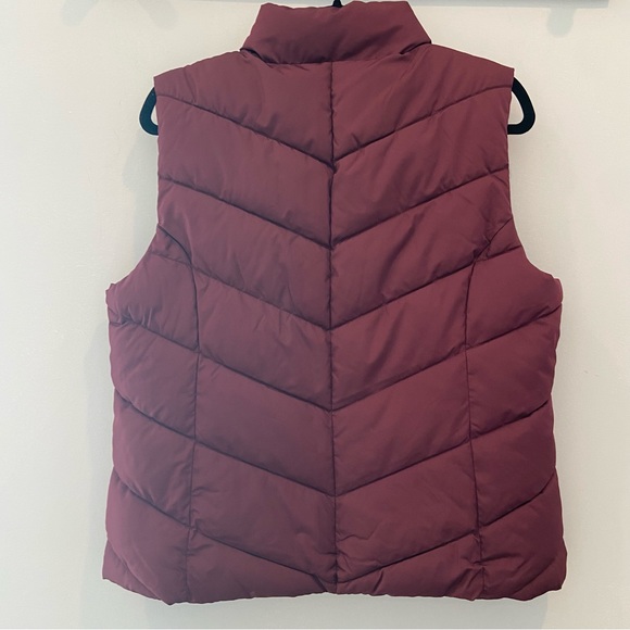 *NEW* AEROPOSTALE Chevron Quilted Puffer Vest Maroon Remixed Down Large NWT - Picture 7 of 7